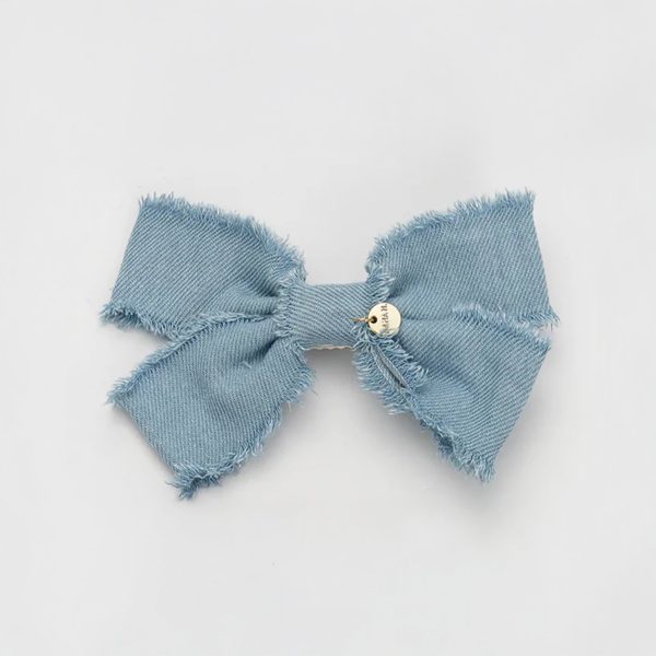 Nana Denim Bow Clip Cheap