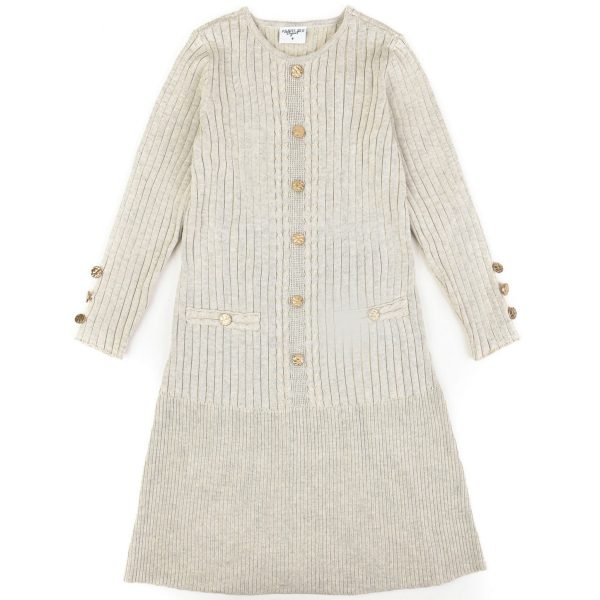 Knit Rib Braid Dress For Discount - Image 3
