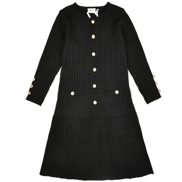 Knit Rib Braid Dress For Discount - Image 5