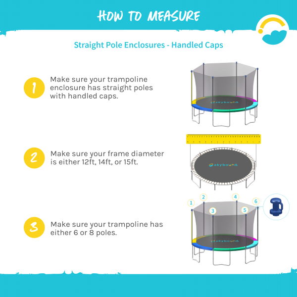 SkyBound® Replacement Net for 15ft Trampolines - Fits 6 Straight Poles Online Hot Sale - Image 3