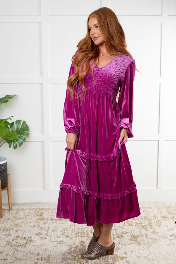 Hazel Blues® |  Velvet Flamenco Maxi Dress For Cheap - Image 4